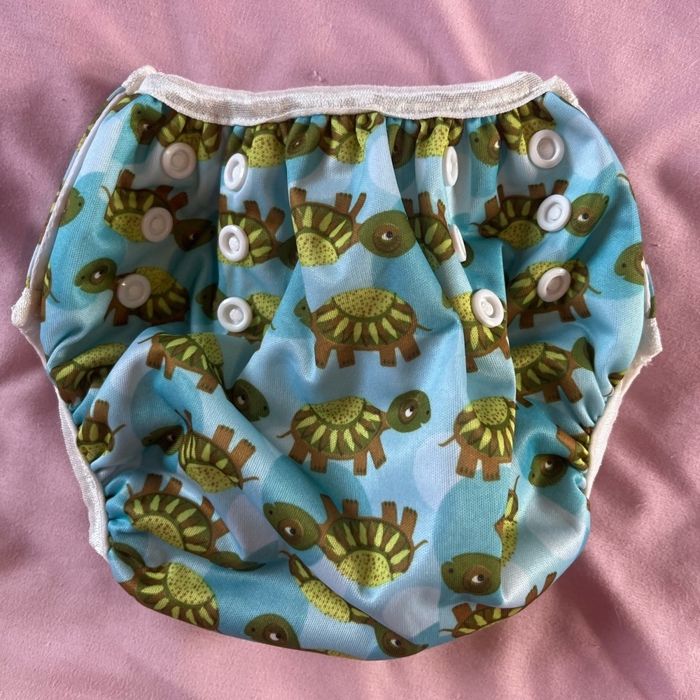Baby Reusable Turtle Print Swim Diaper